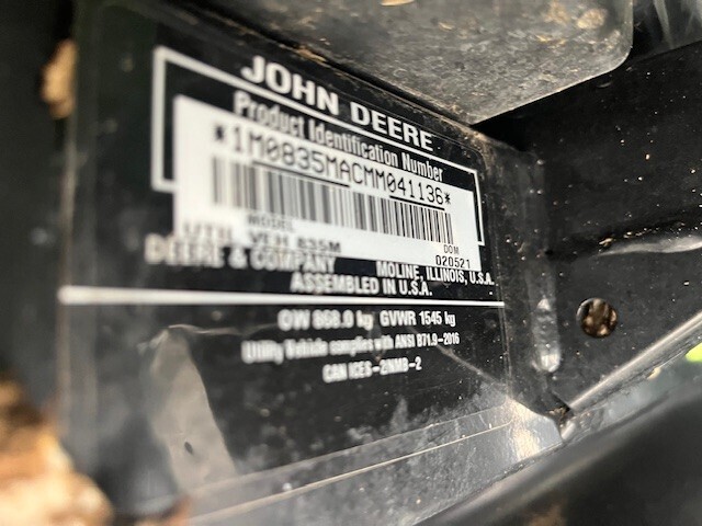 2021 John Deere XUV 835M ATVs and Utility Vehicle