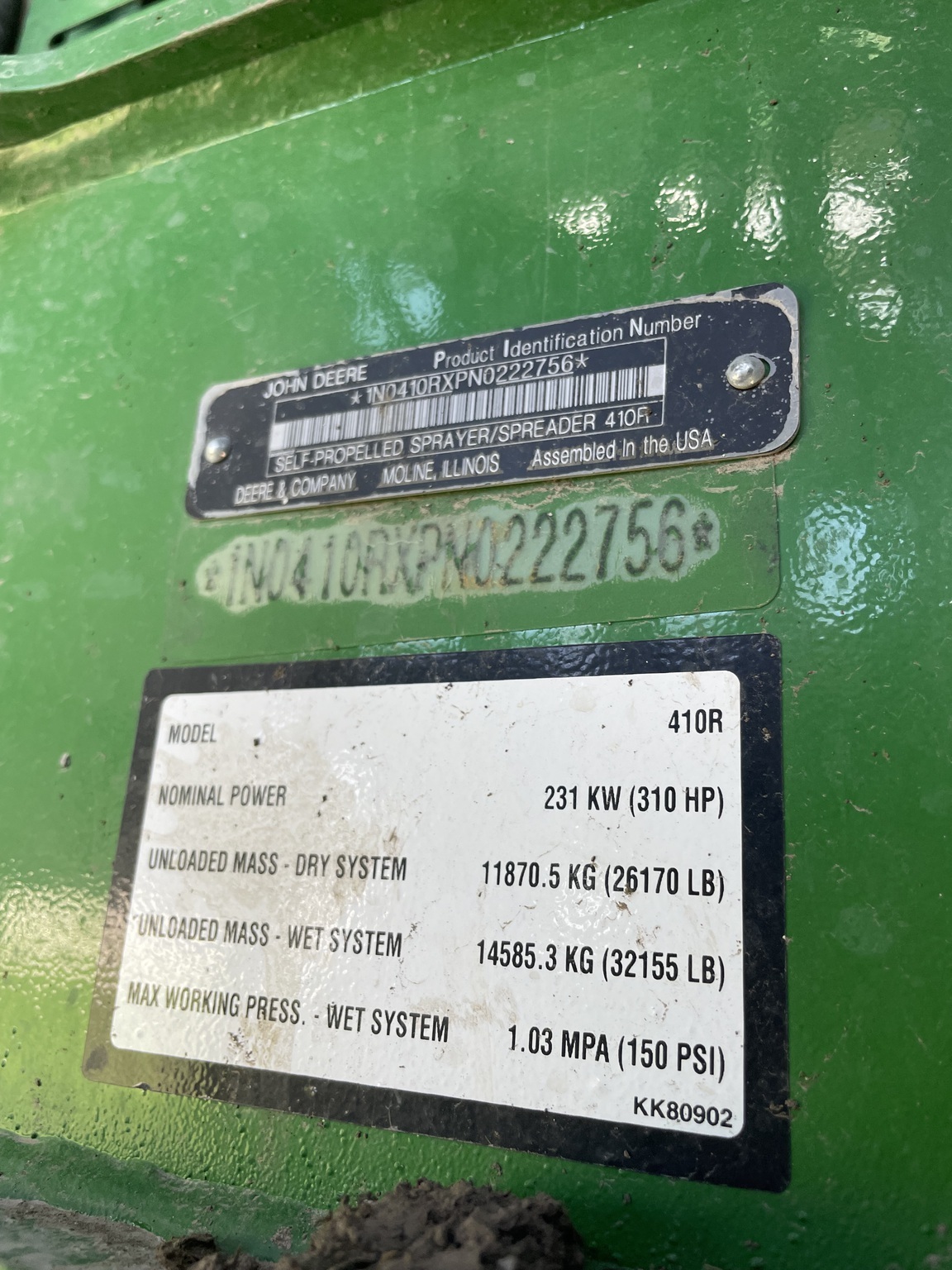 2022 John Deere 410R Self-Propelled Sprayer