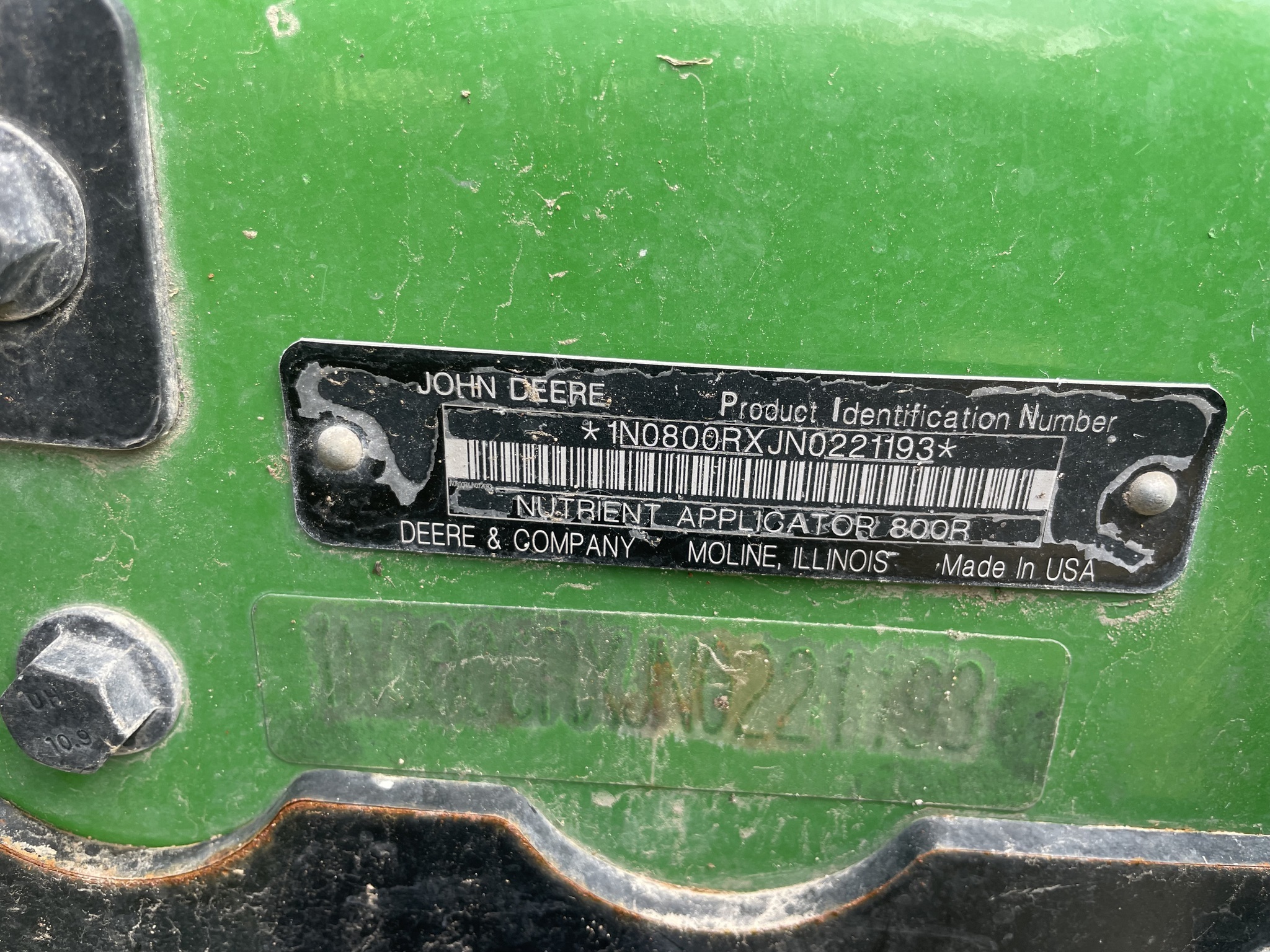 2022 John Deere 800R Self-Propelled Fertilizer Spreader