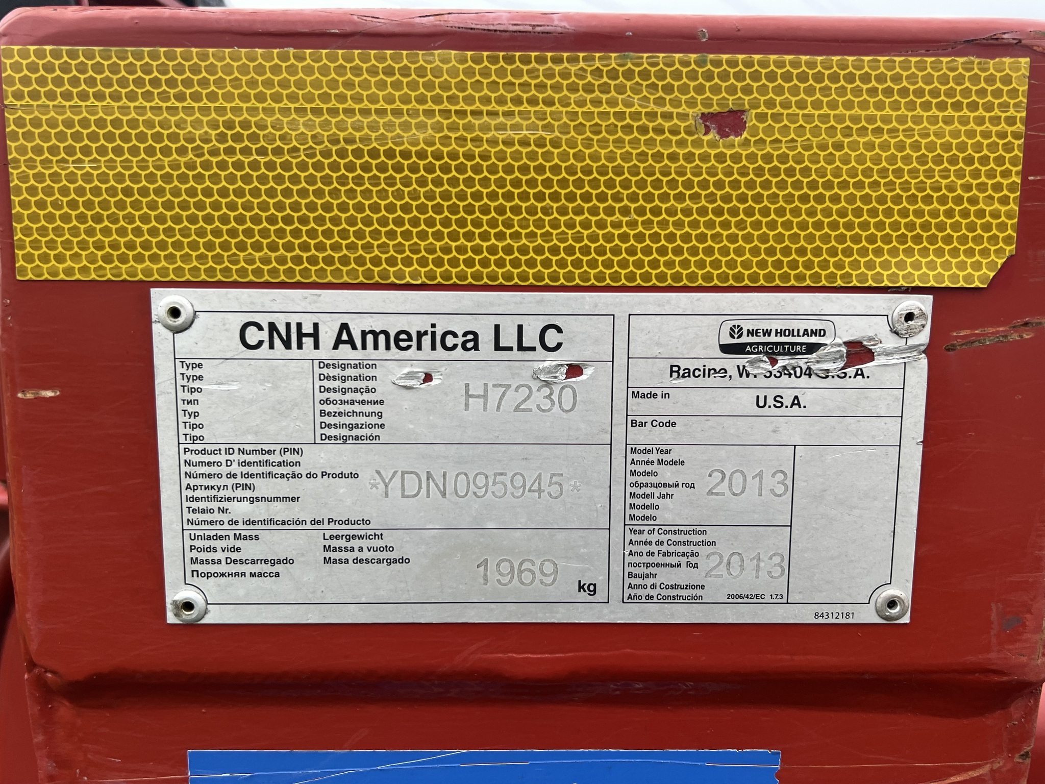 2013 New Holland H7230 Mower Conditioner