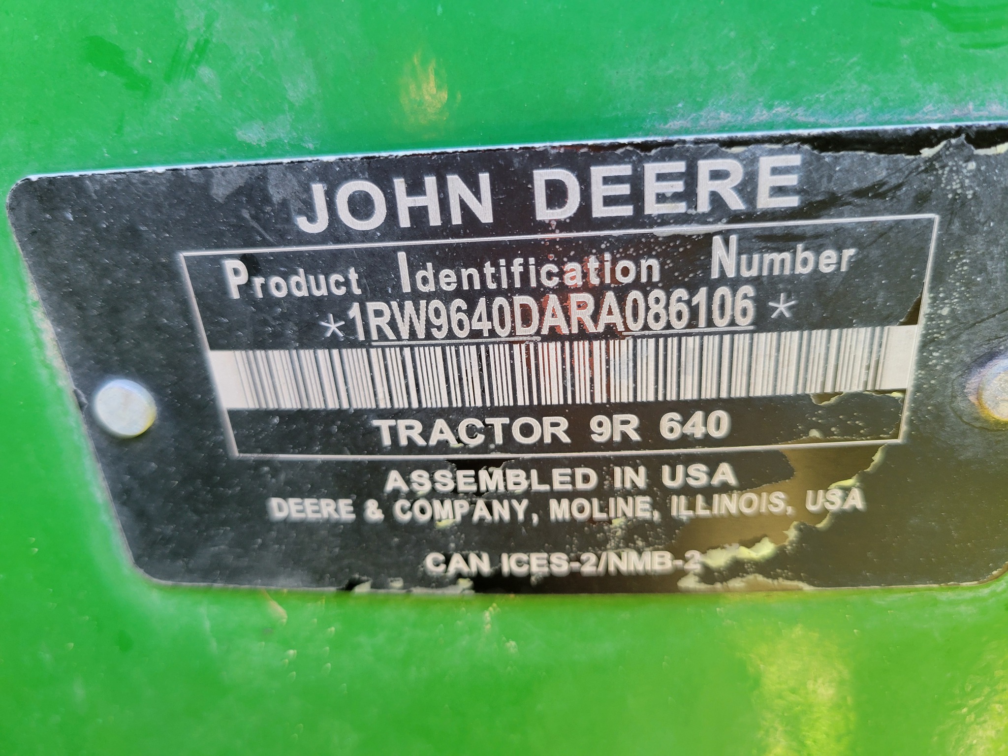 2024 John Deere 9R 640 Tractor