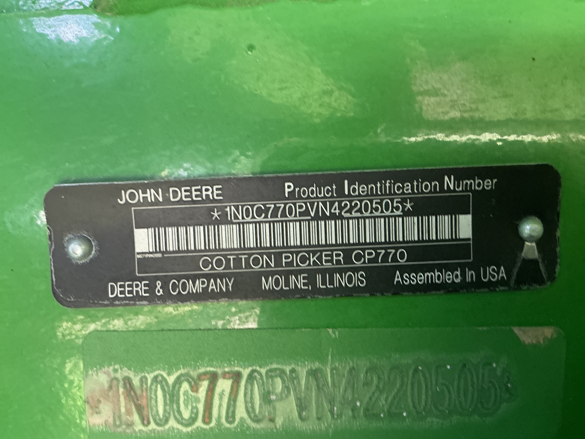 2022 John Deere CP770 Cotton Equipment