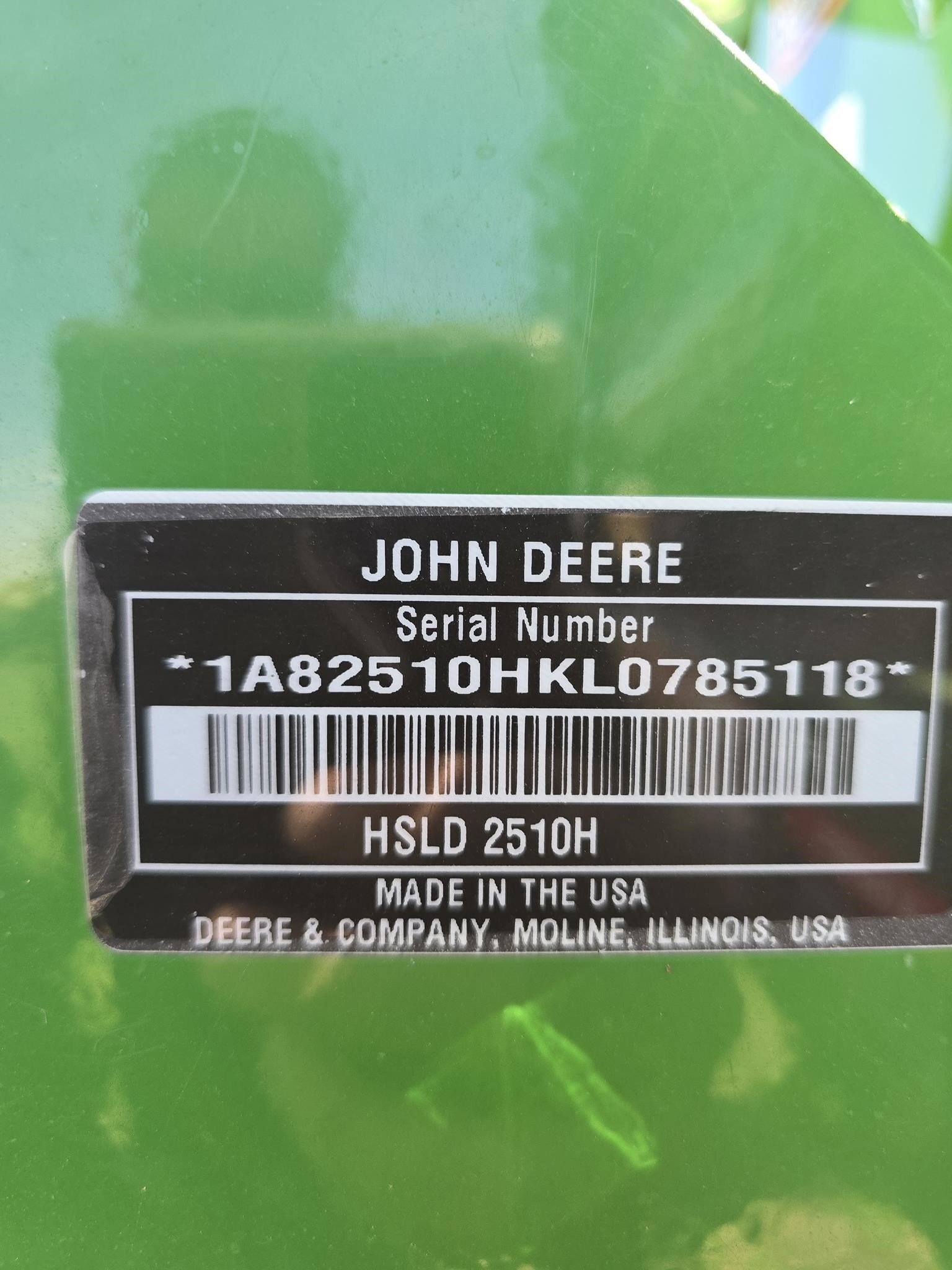 2021 John Deere 2510H Toolbar