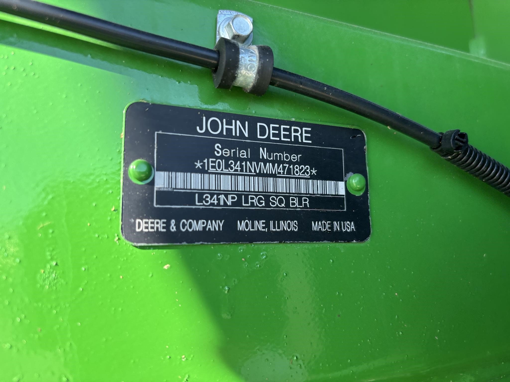 2021 John Deere L341 Big Square Baler