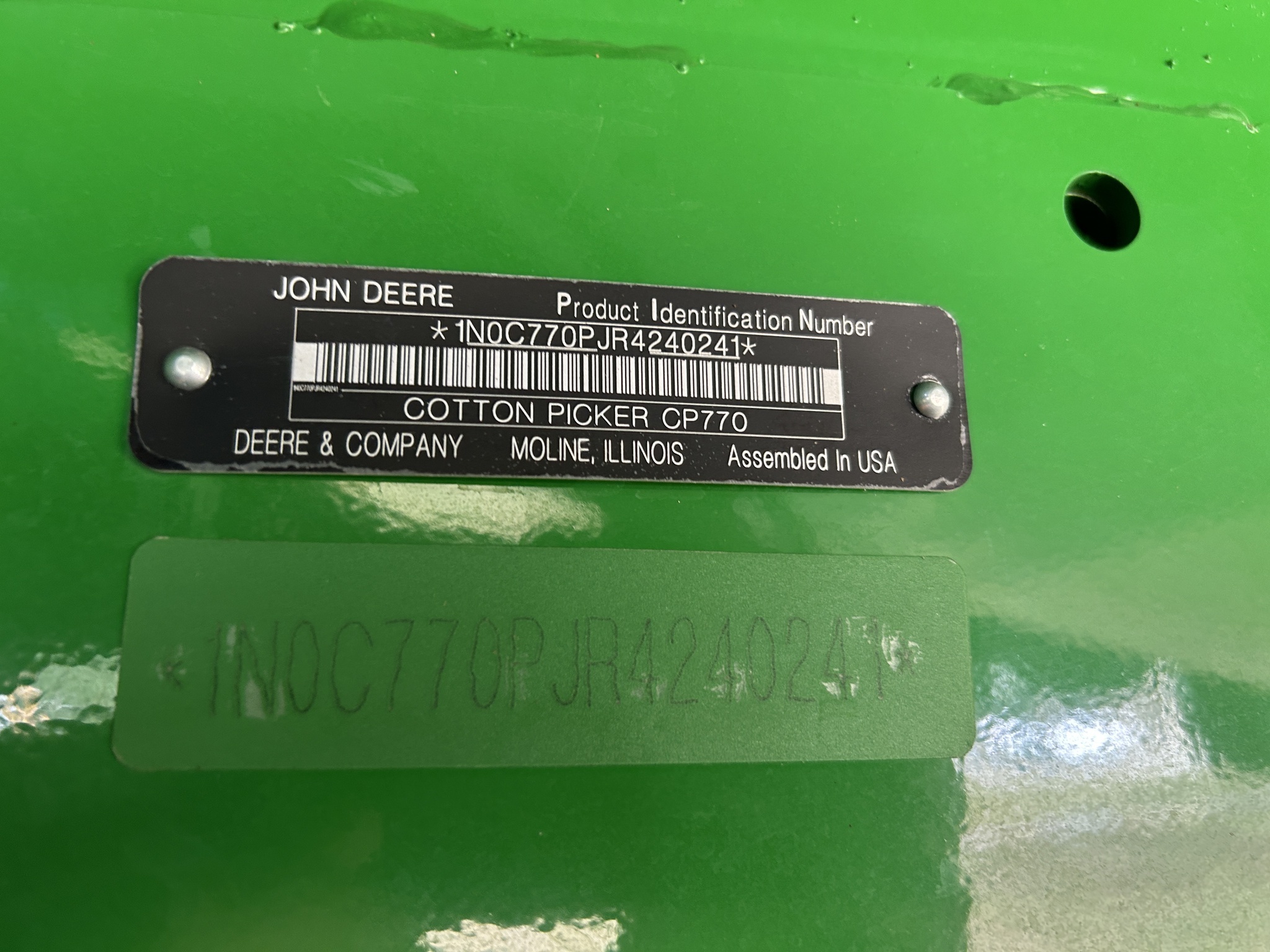 2024 John Deere CP770 Cotton Equipment