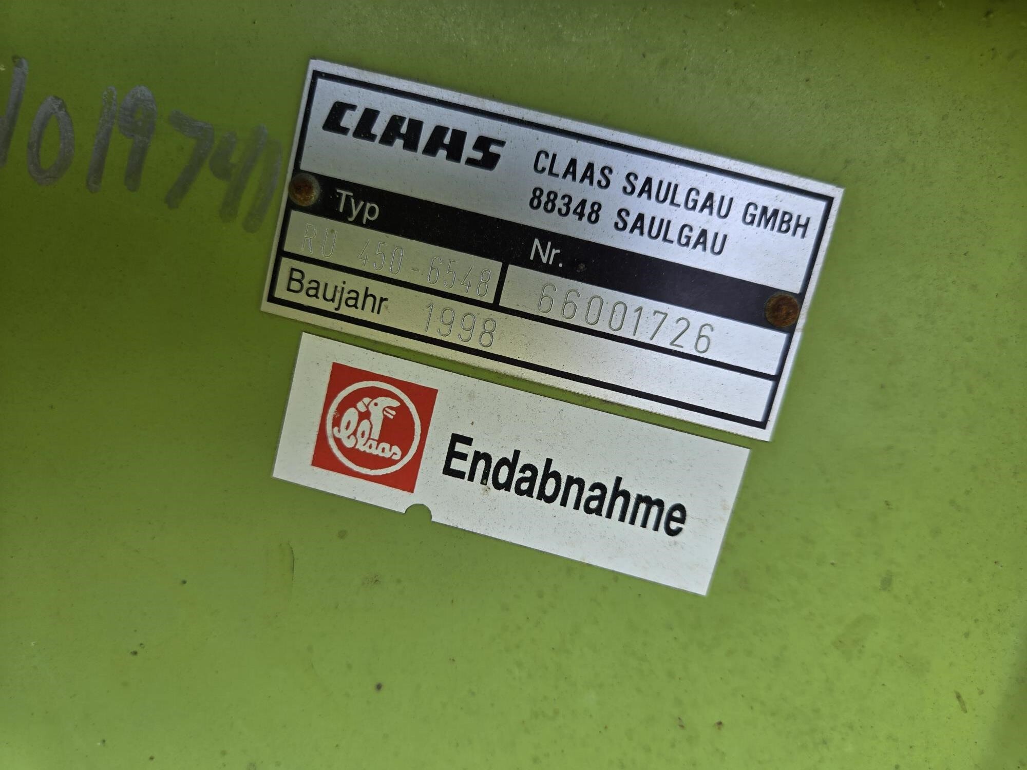 1998 Claas RU450 Forage Harvester Head