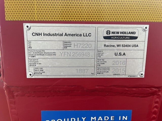 2016 New Holland H7220 Mower Conditioner