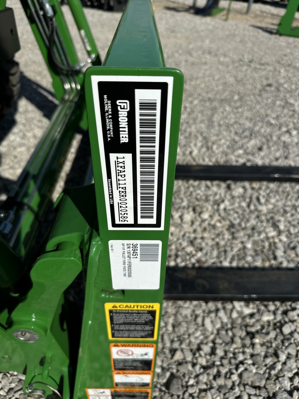 2024 Frontier AP11F Loader and Skid Steer Attachment