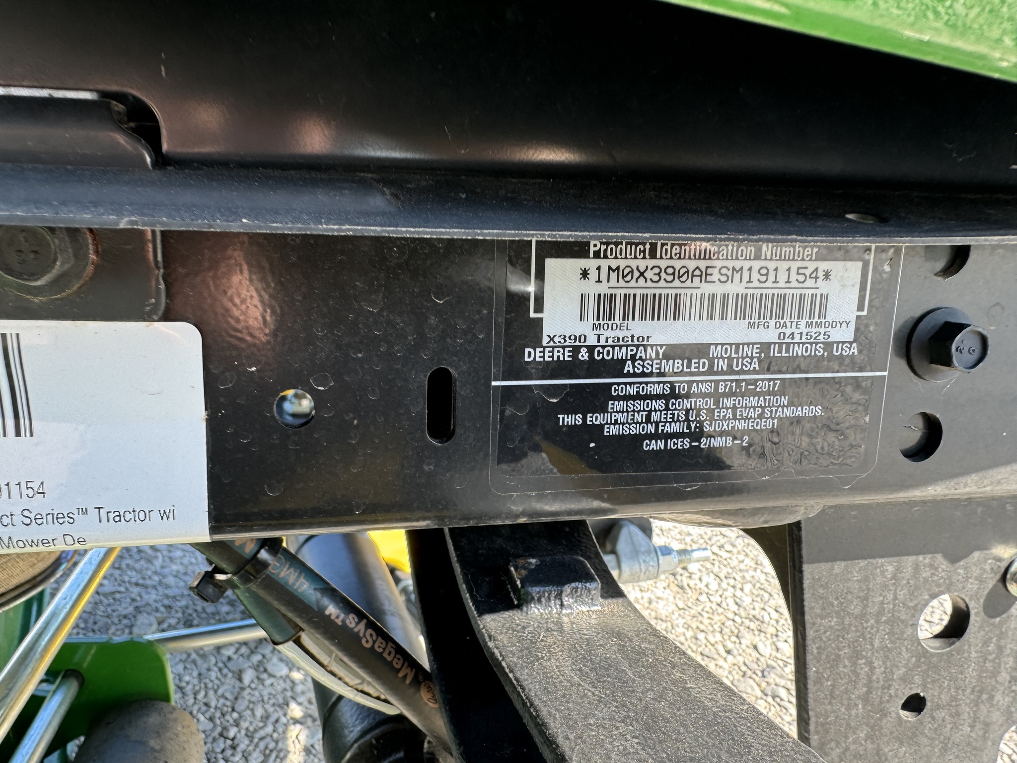2025 John Deere X390 Lawn Mower