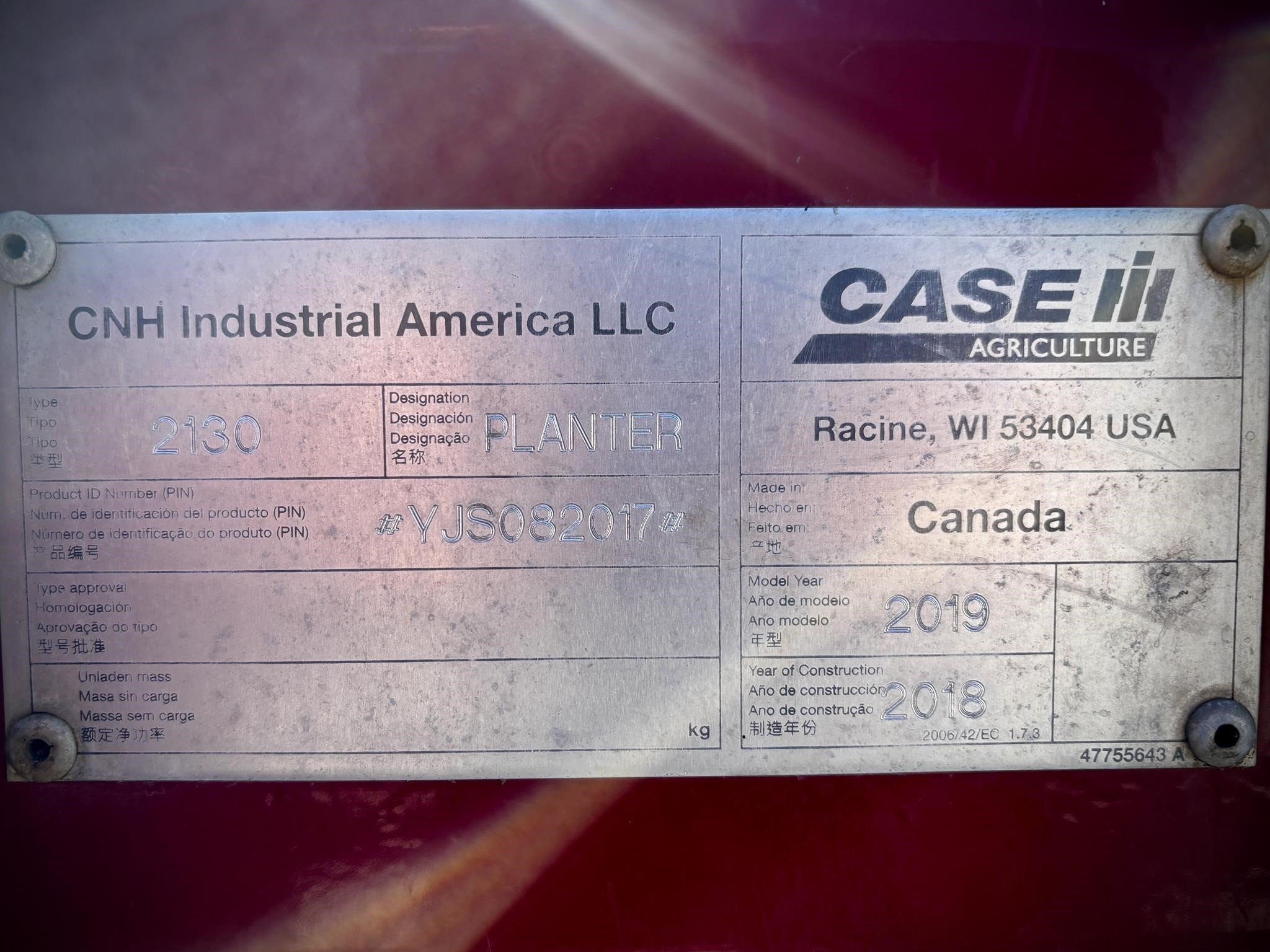 2019 Case IH 2130 Planter