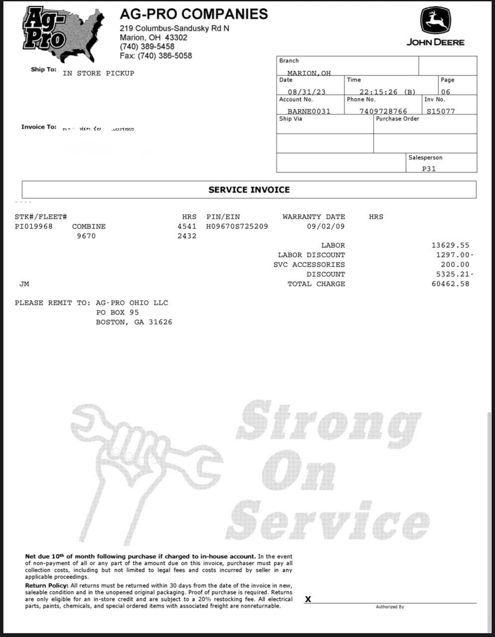 2008 John Deere 9670 STS Combine