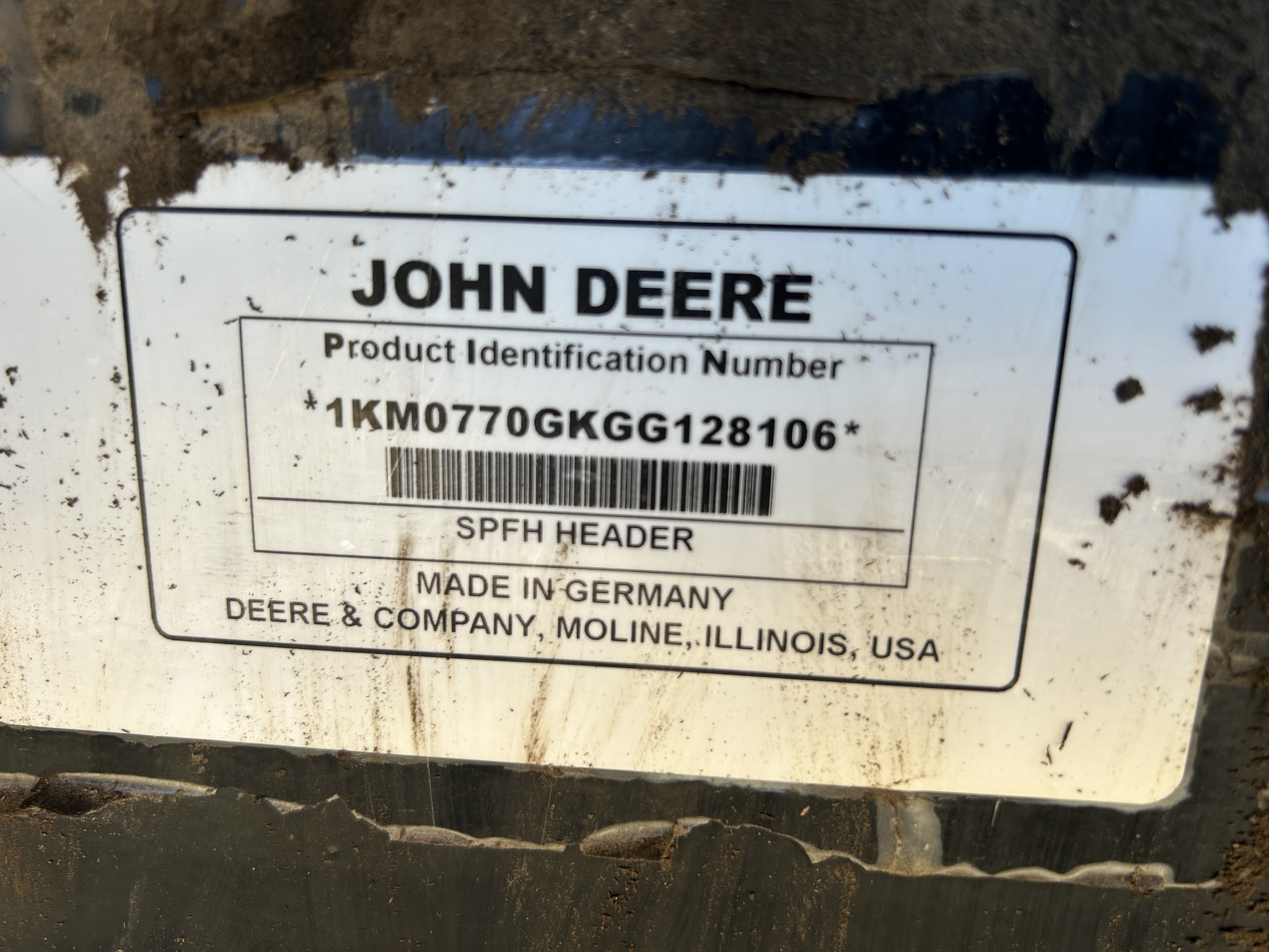 2016 John Deere 770 Forage Harvester Head