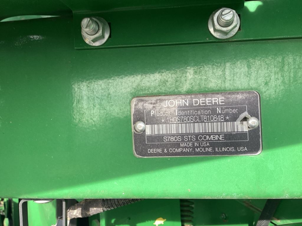 2020 John Deere S780 Combine