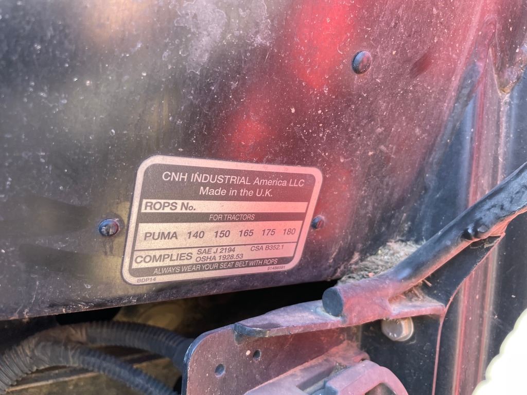 2019 Case Puma 165 Tractor