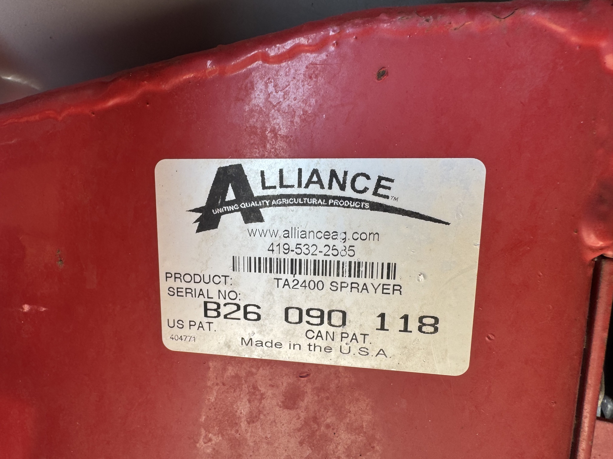 2009 Top Air TA2400 Pull-Type Sprayer