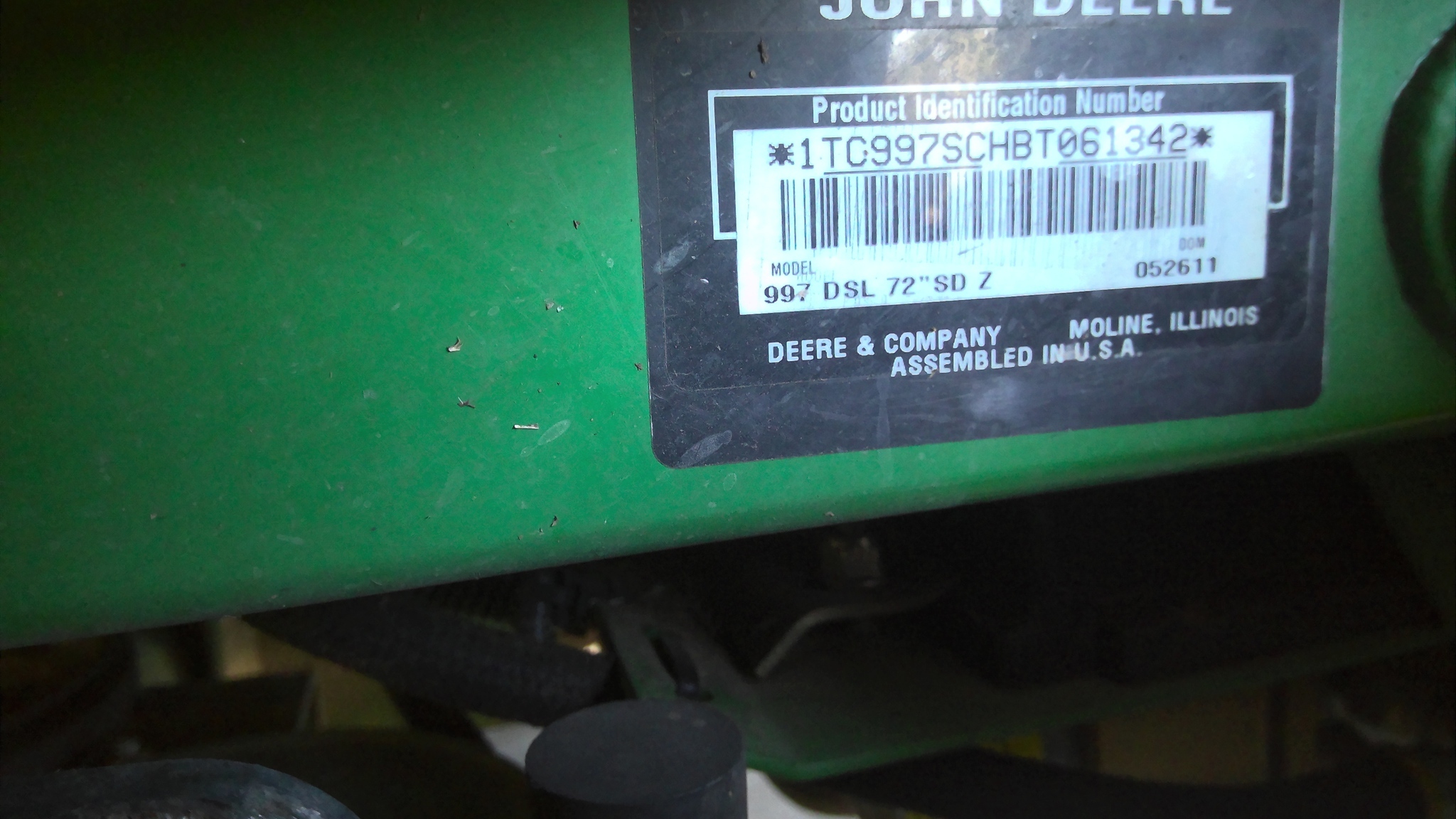2011 John Deere 997 Lawn Mower