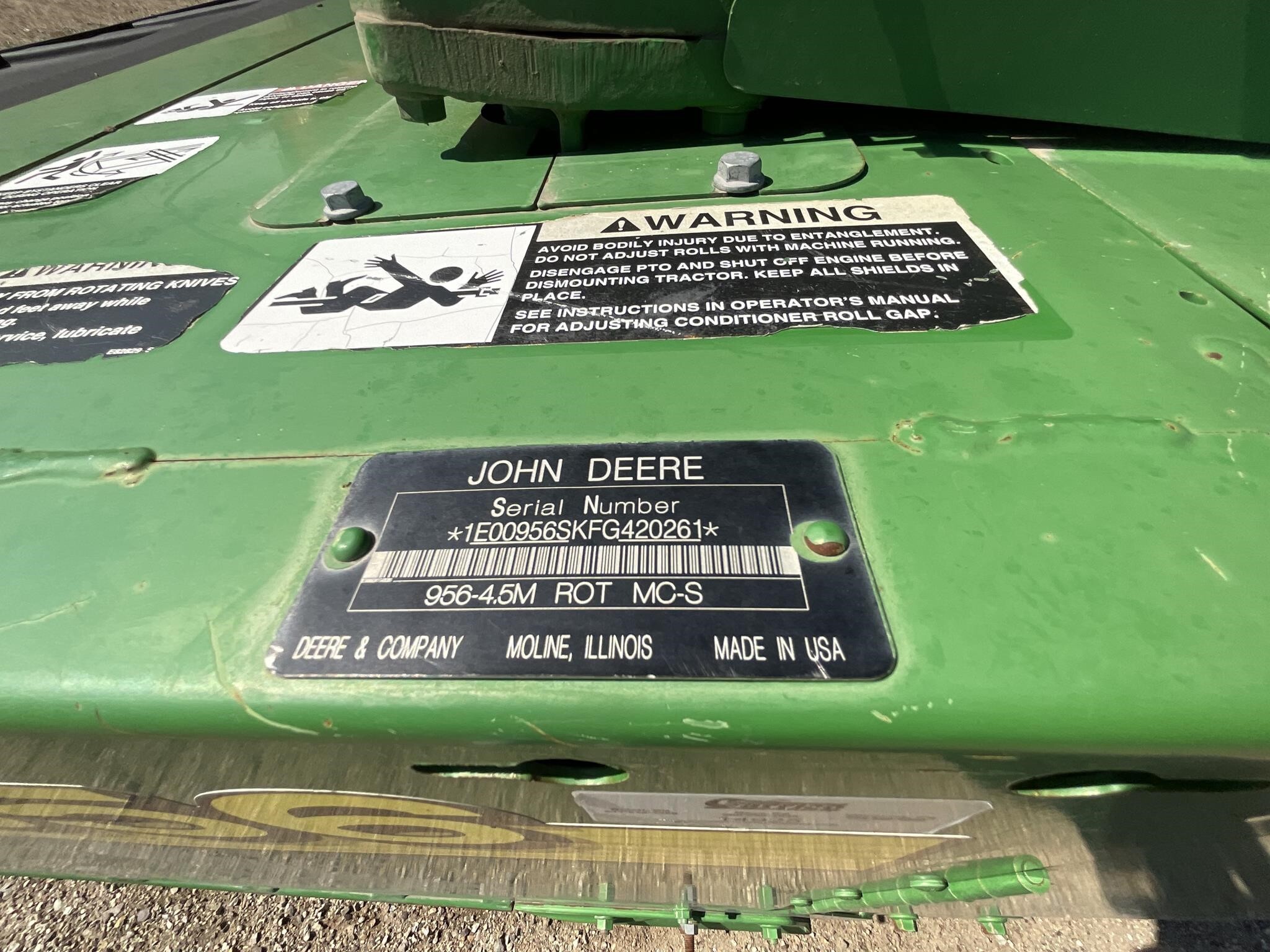 2016 John Deere 956 Mower Conditioner