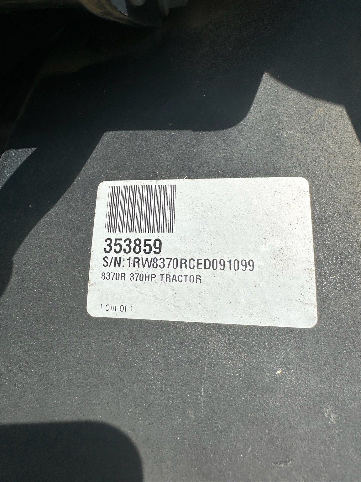 2014 John Deere 8370R Tractor