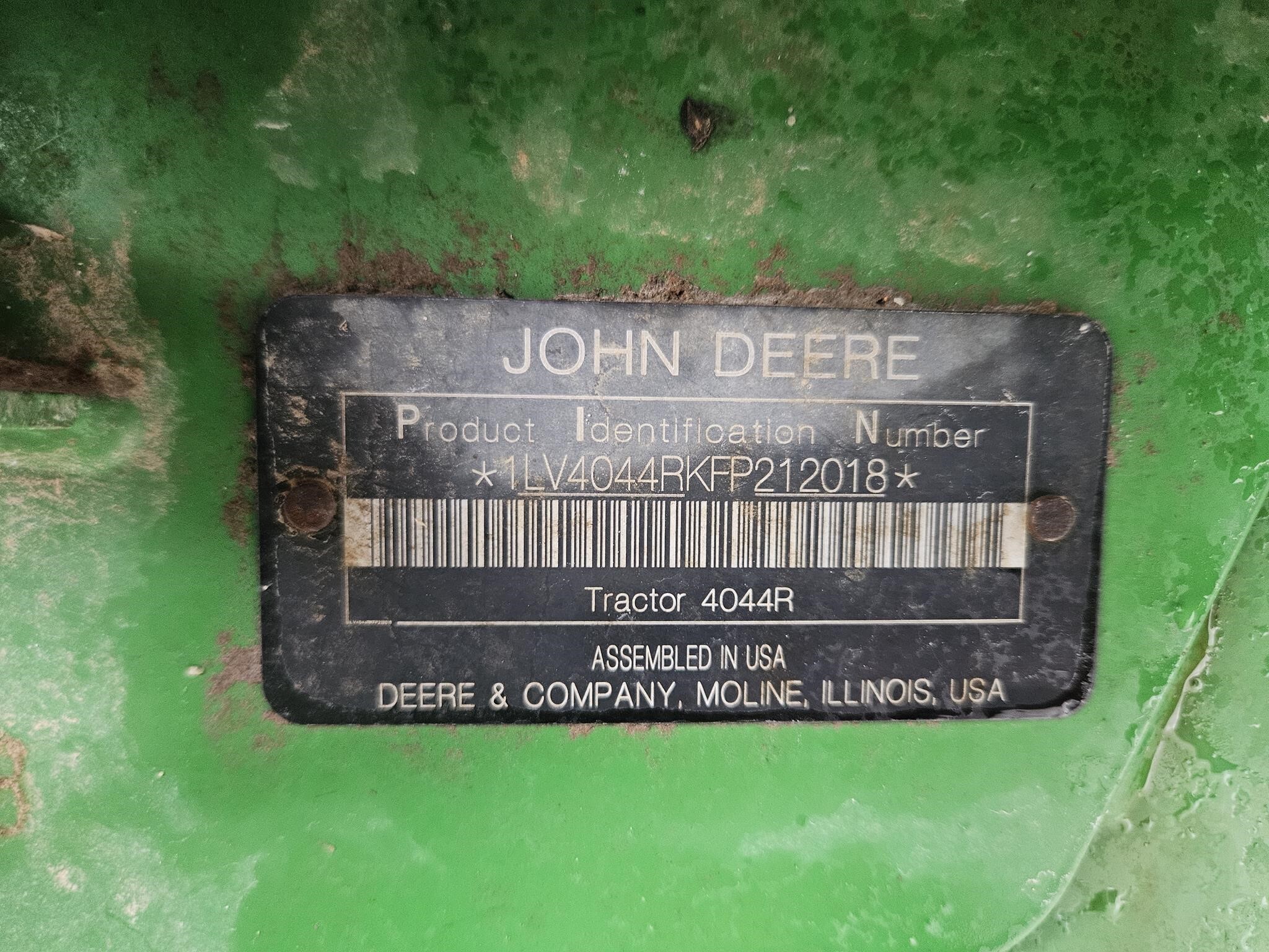 2015 John Deere 4044R Tractor