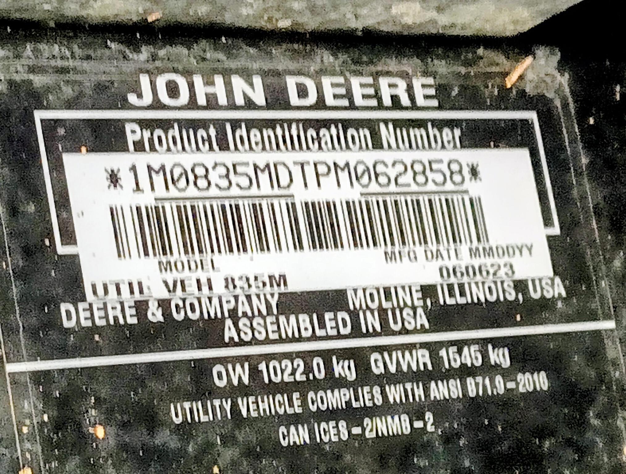 2023 John Deere XUV 835M ATVs and Utility Vehicle