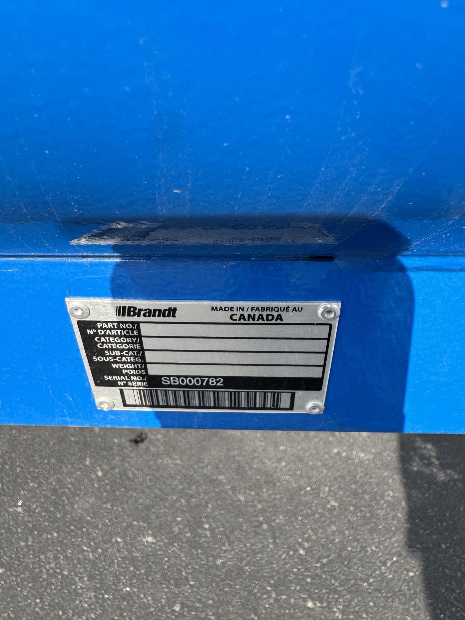 2025 Brandt 1070HP Augers and Conveyor