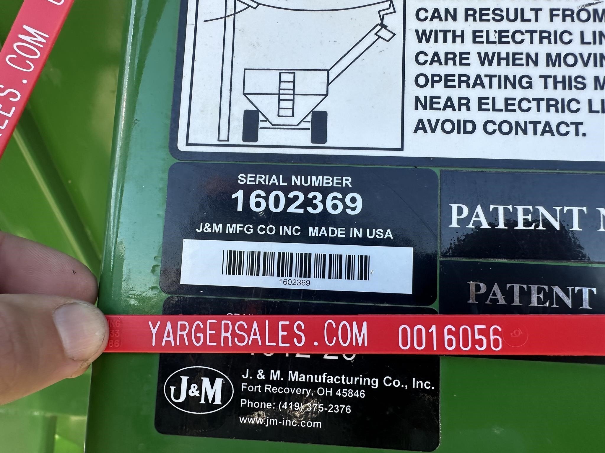 2016 J&M 1012-20S Grain Trailer