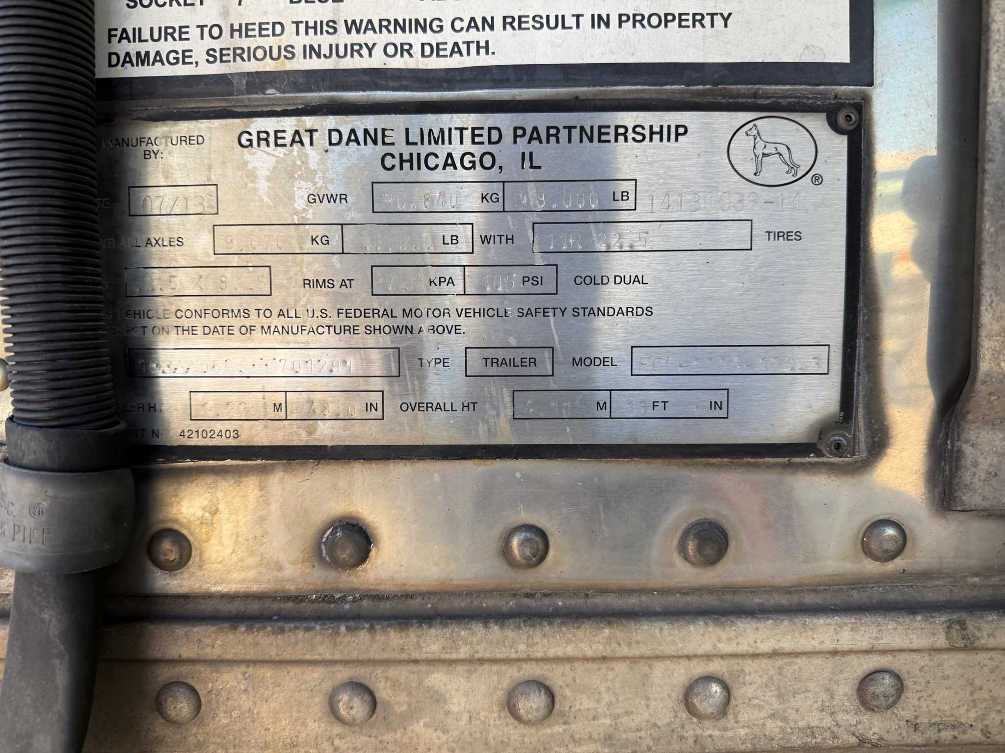 2014 Great Dane 53 FT REEFER Box Trucks/Trailer