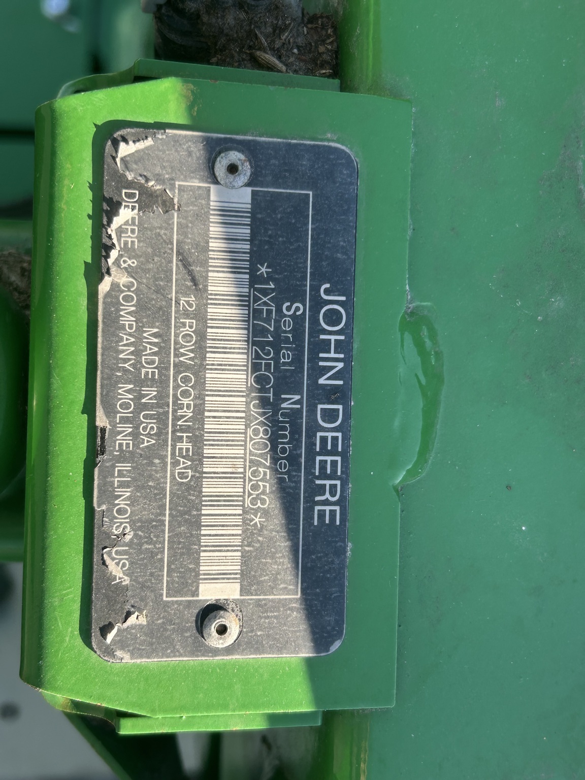 2019 John Deere 712FC Corn Head
