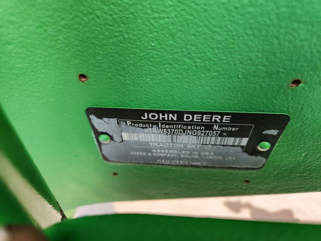 2022 John Deere 8RT 370 Tractor