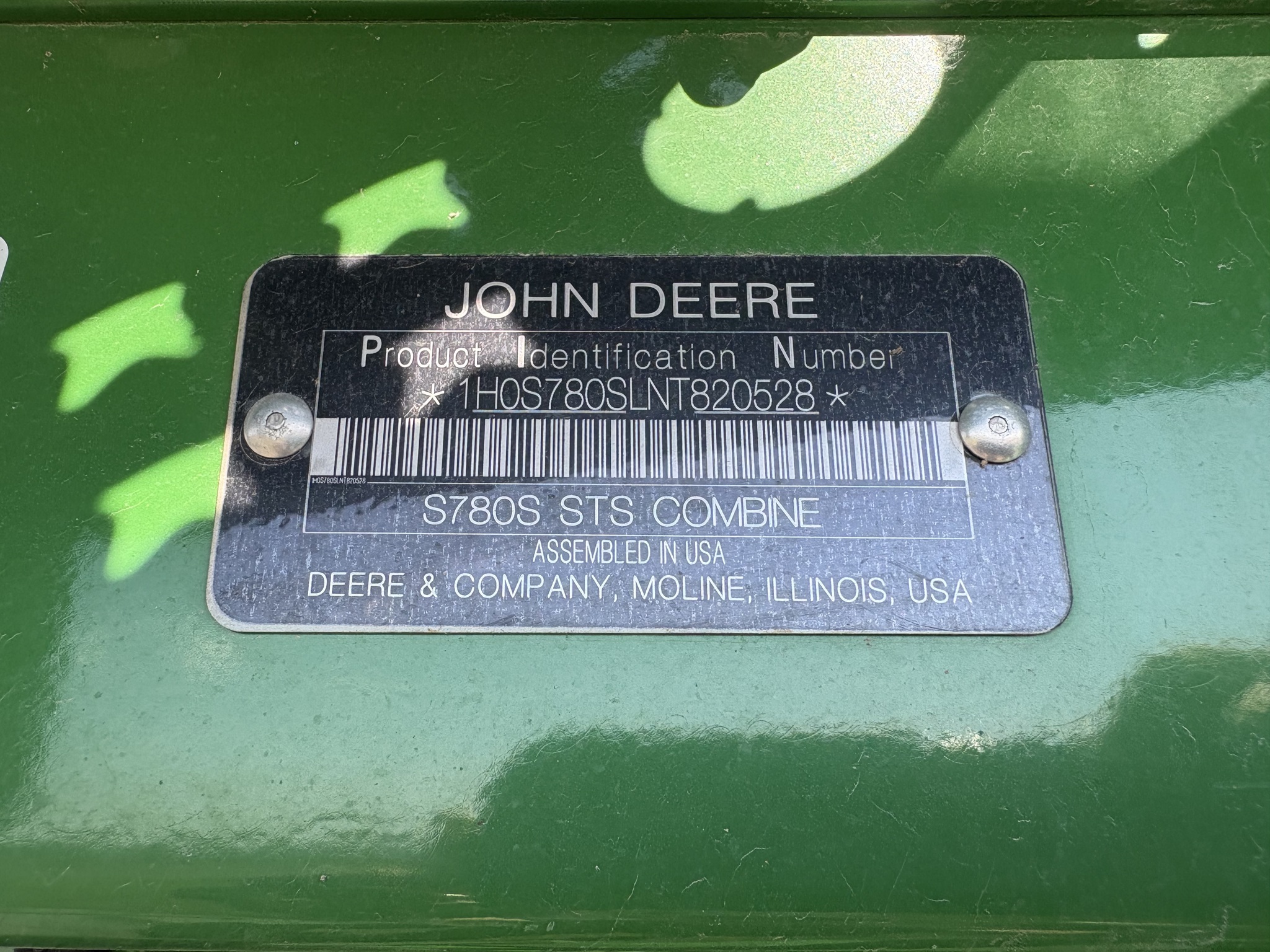 2022 John Deere S780 Combine