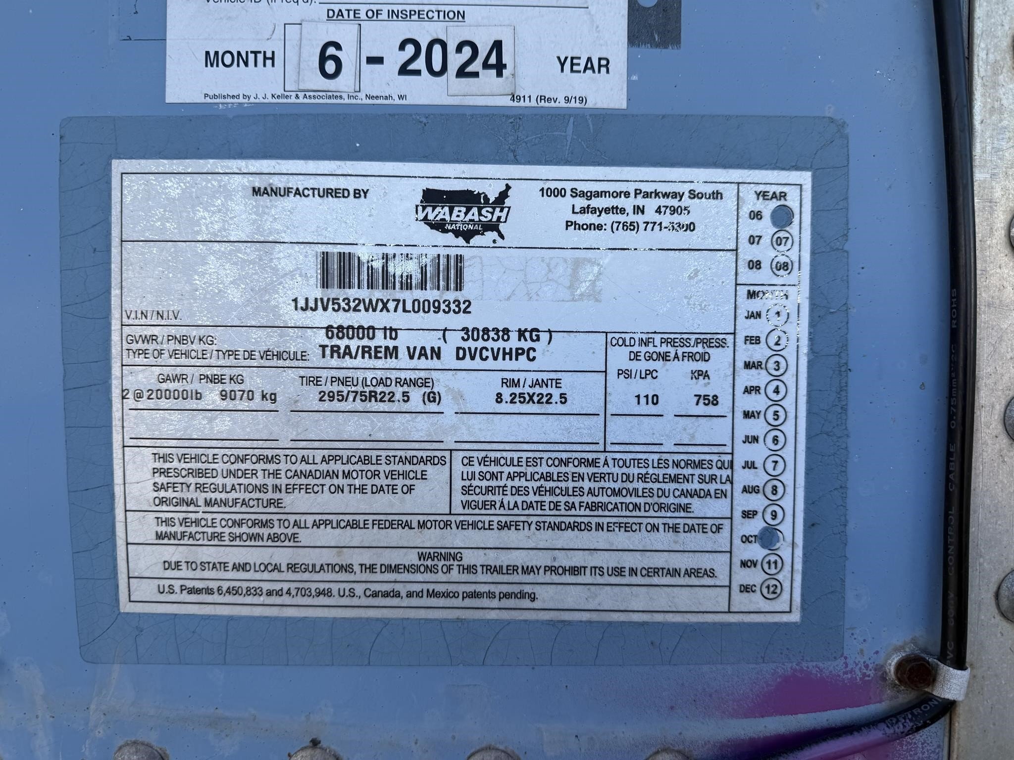 2007 Wabash 53 FT DRY VAN Box Trucks/Trailer