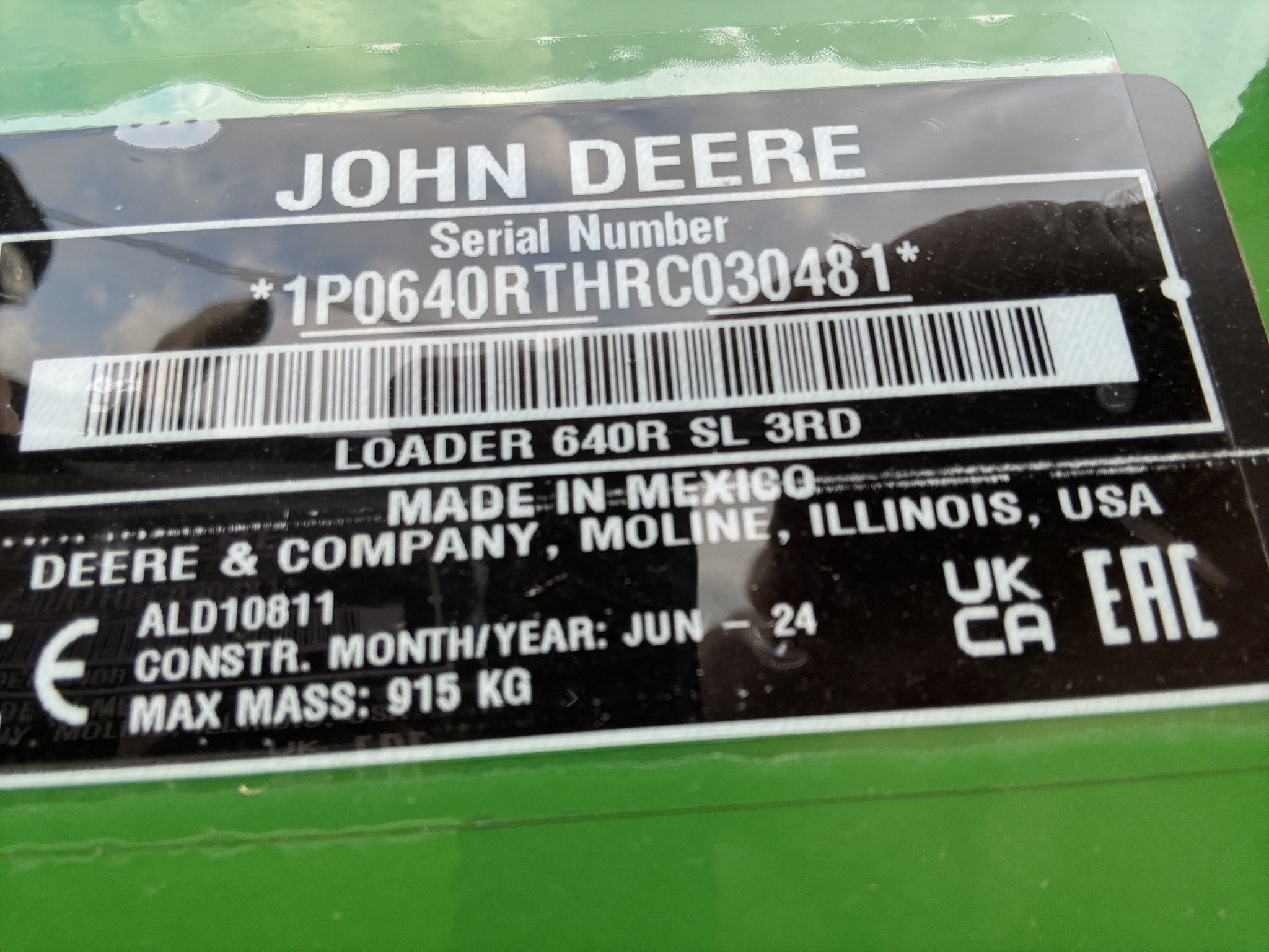 2024 John Deere 6R 155 Tractor