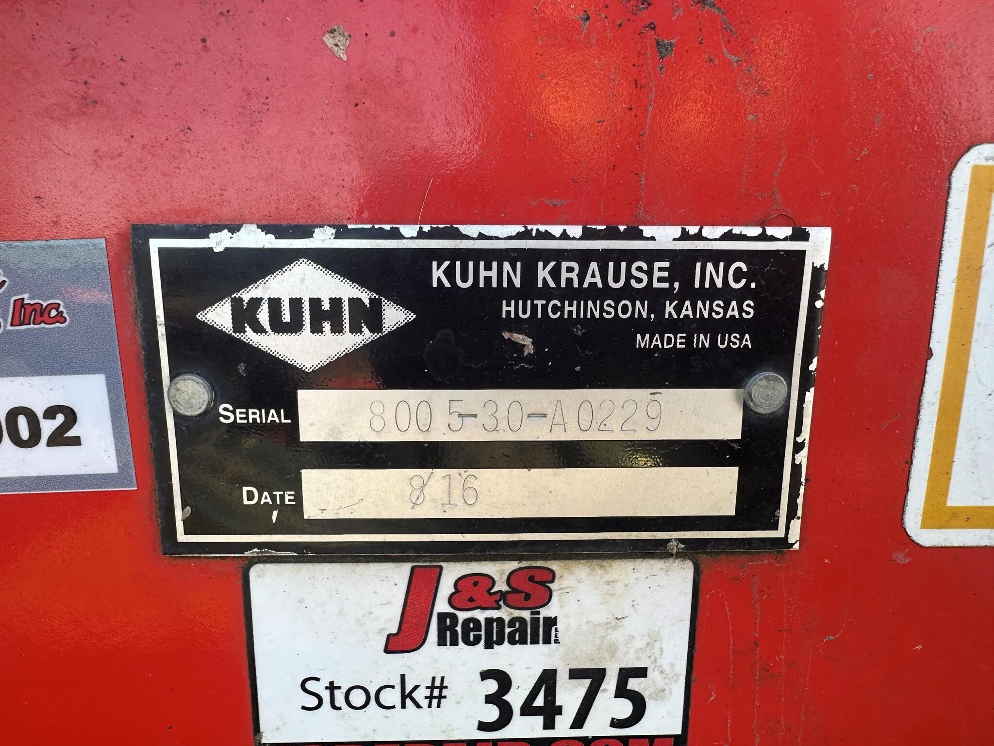 2016 Kuhn Krause 8005-30 Vertical Tillage