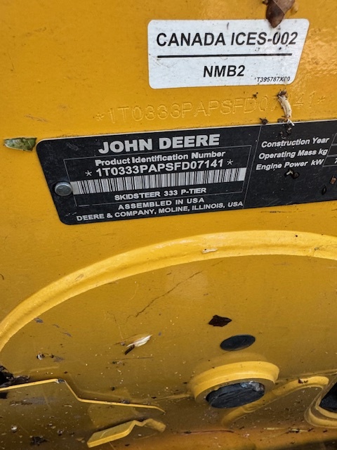 2024 John Deere 333 P Skid Steer