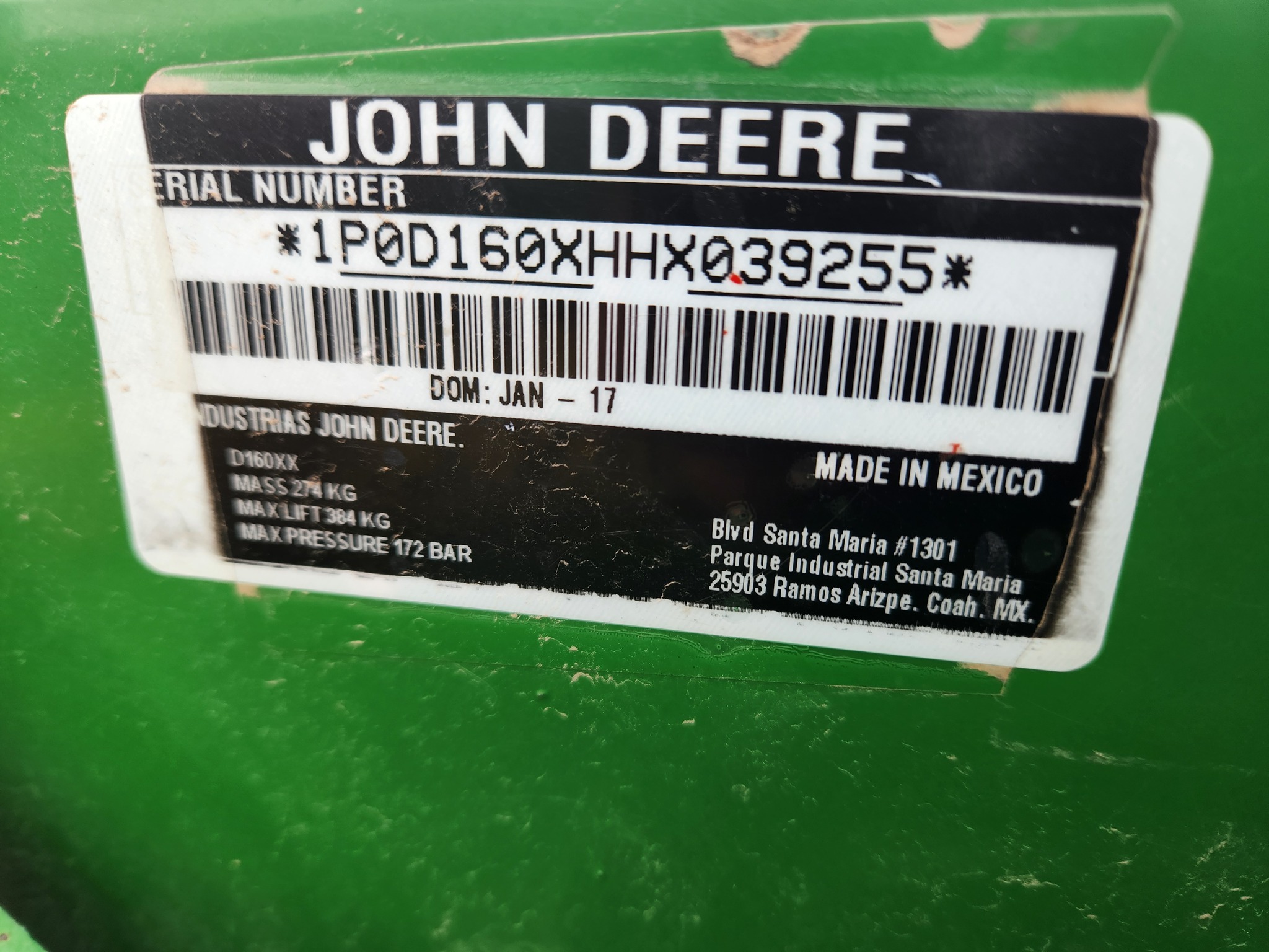 2017 John Deere 3032E Tractor