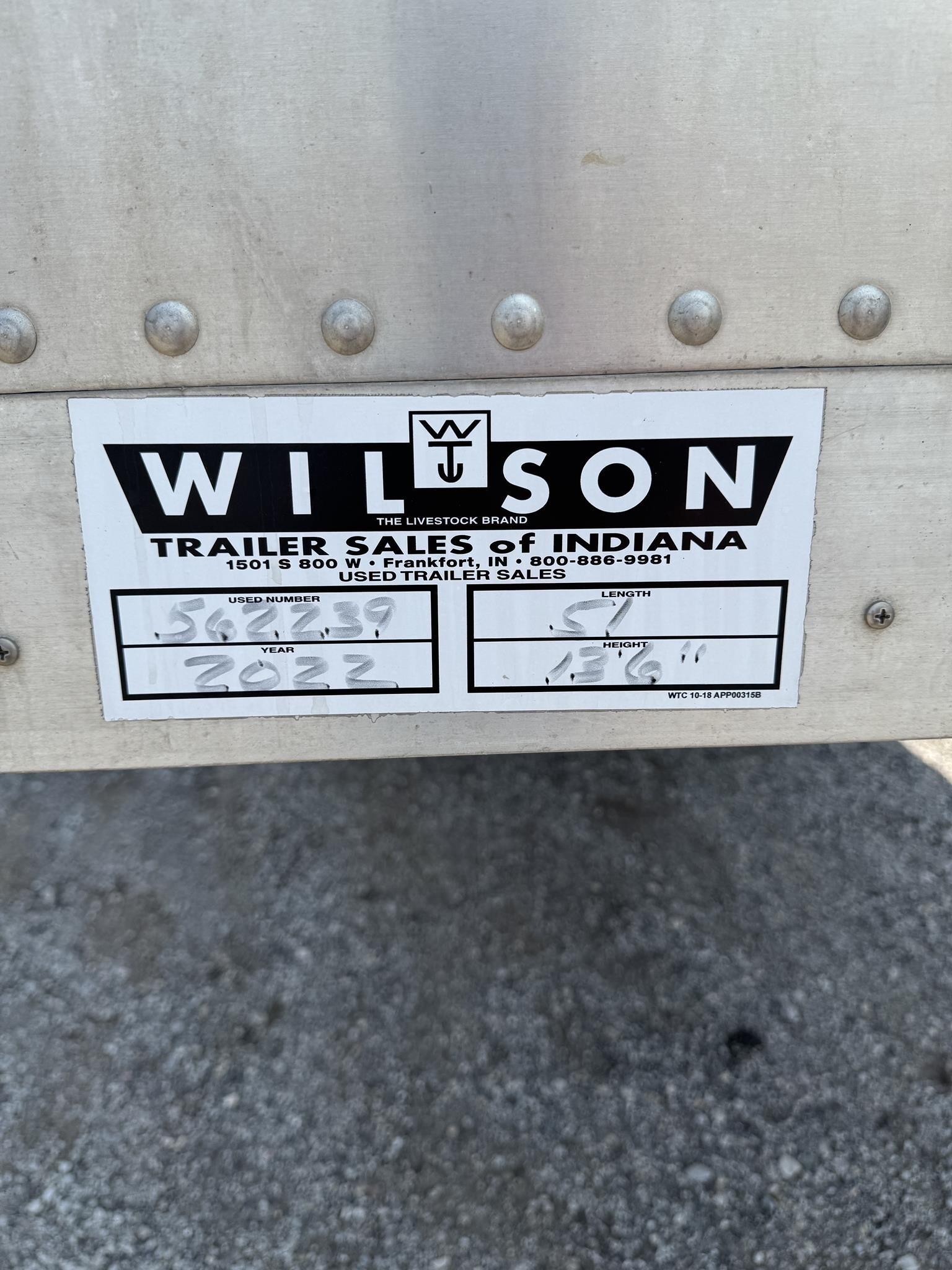 2022 Wilson PSADL-400P Livestock Trailer
