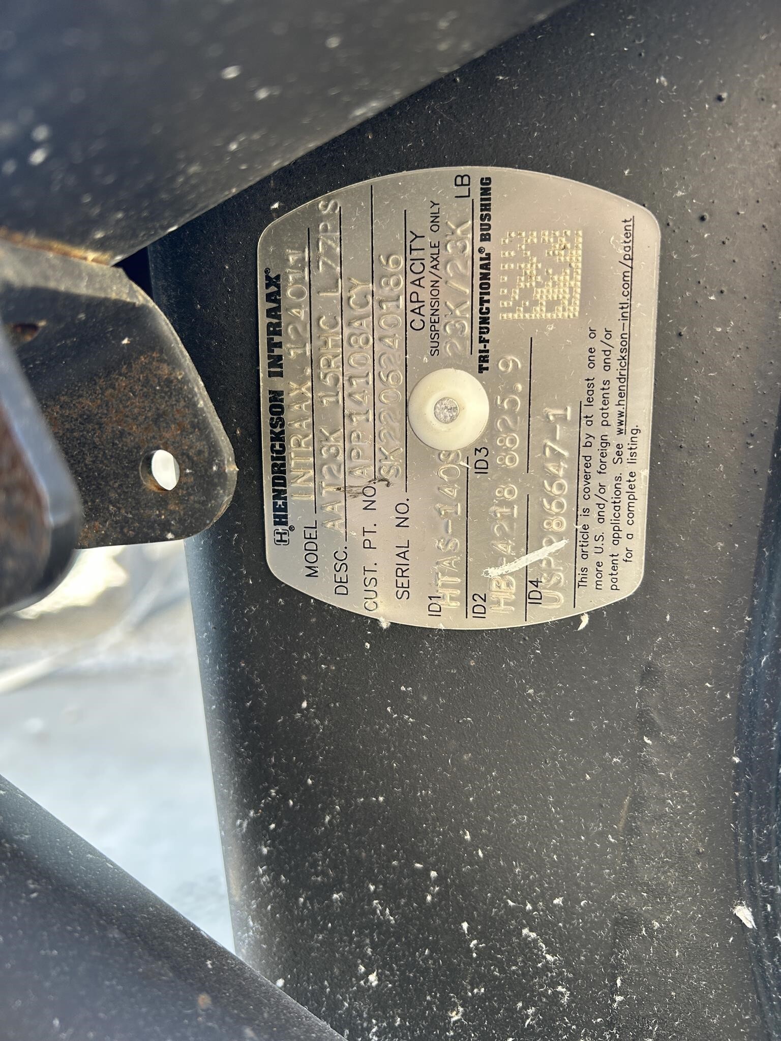 2024 Hendrickson INTRAAX.124011  SUSP, AAT23K 15"RH 77P:W:X: Wheels / Tires / Track