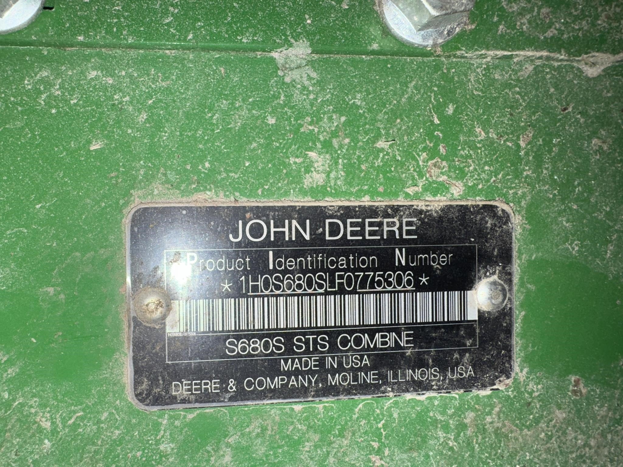 2015 John Deere S680 Combine