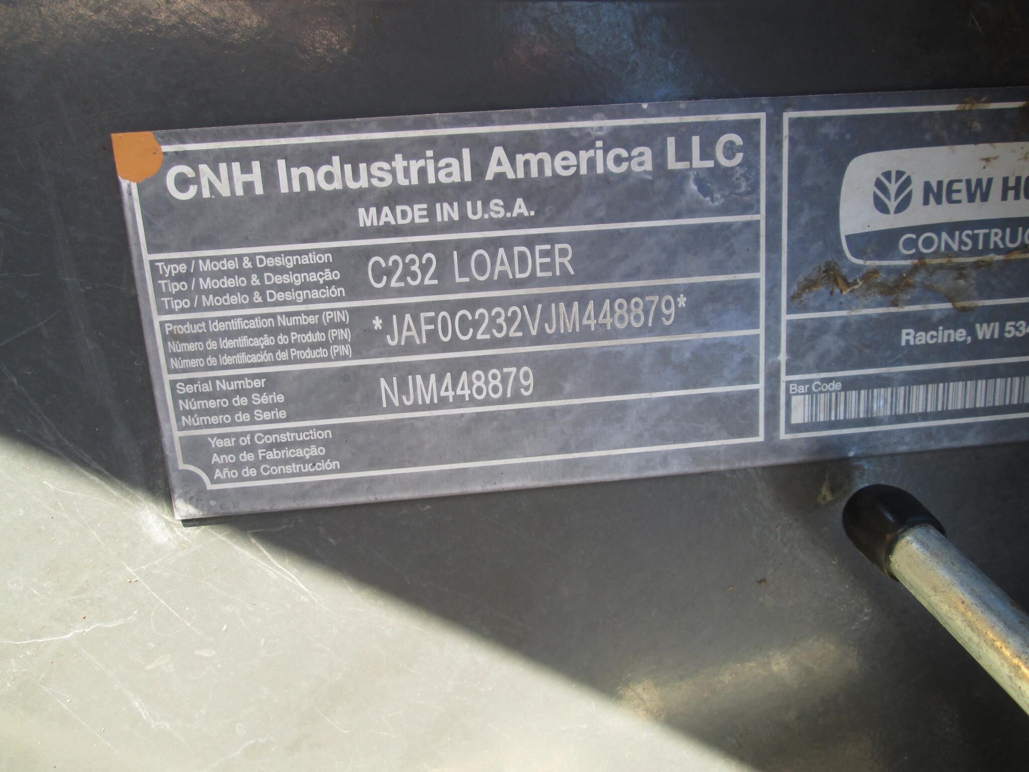 2018 New Holland C232 Skid Steer