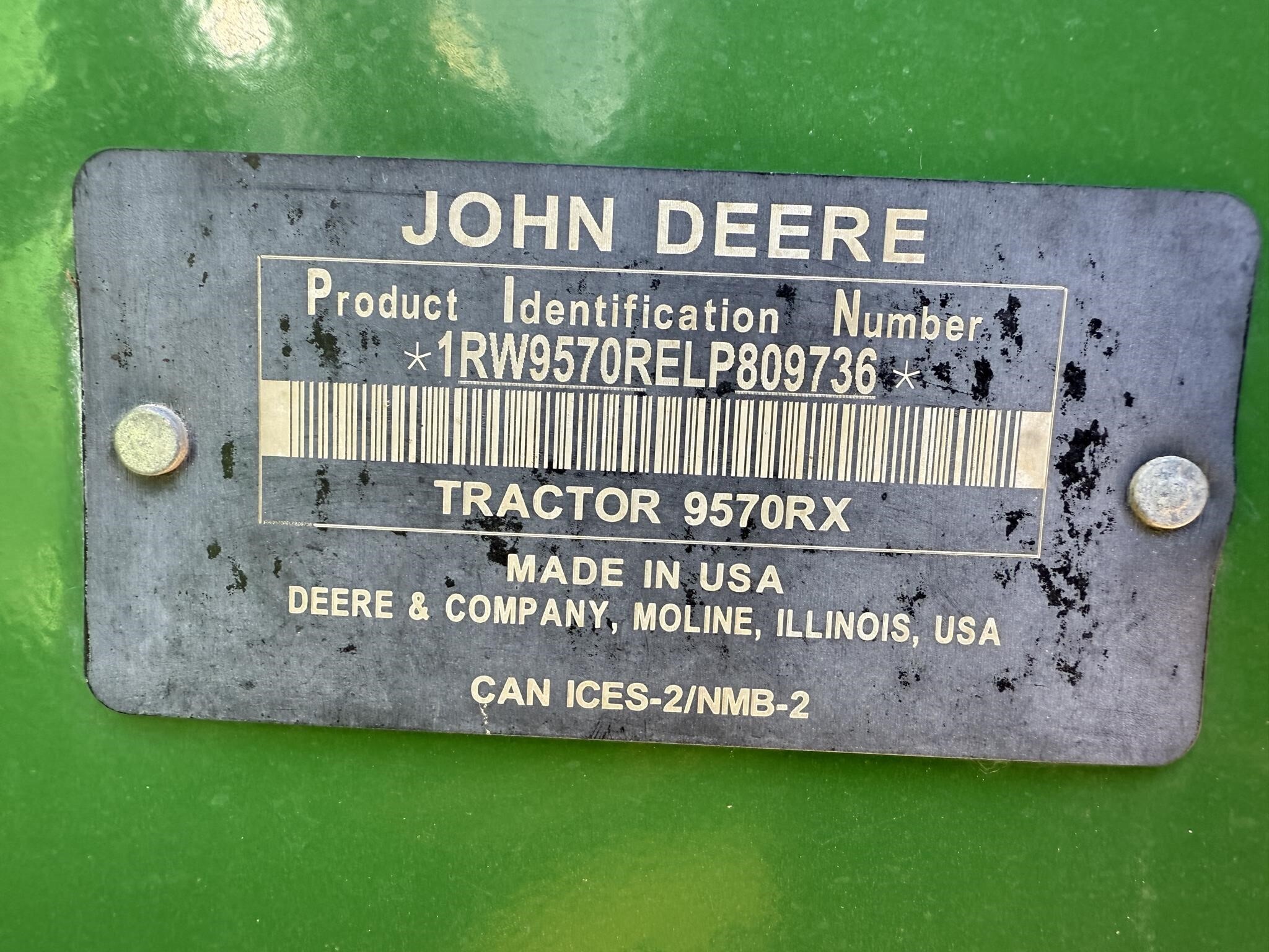 2020 John Deere 9570RX Tractor