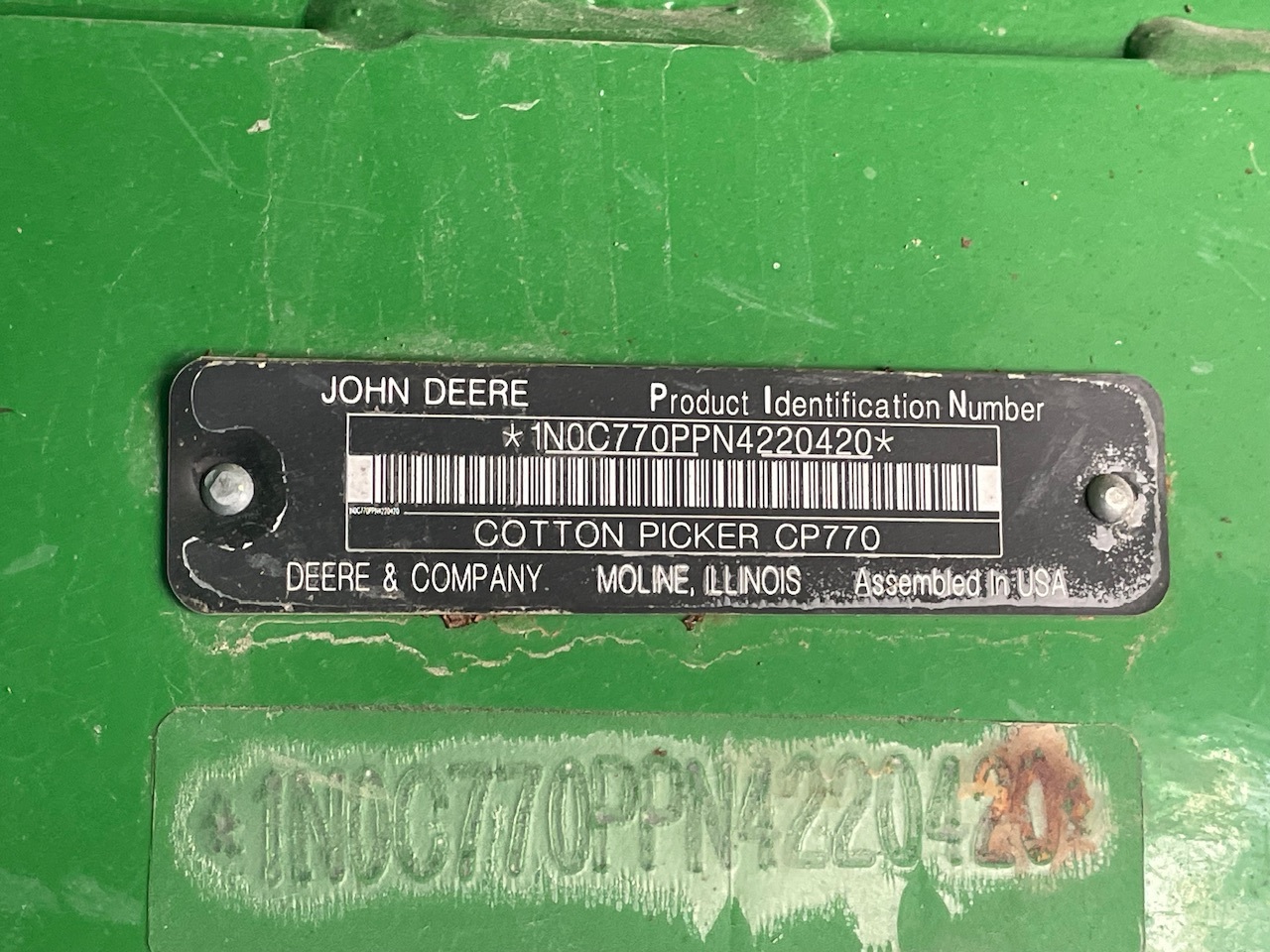 2022 John Deere CP770 Cotton Equipment