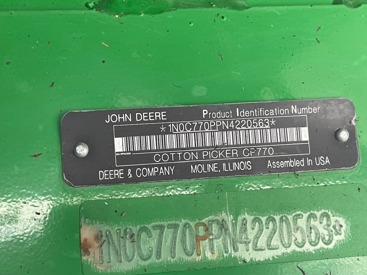 2022 John Deere CP770 Cotton Equipment