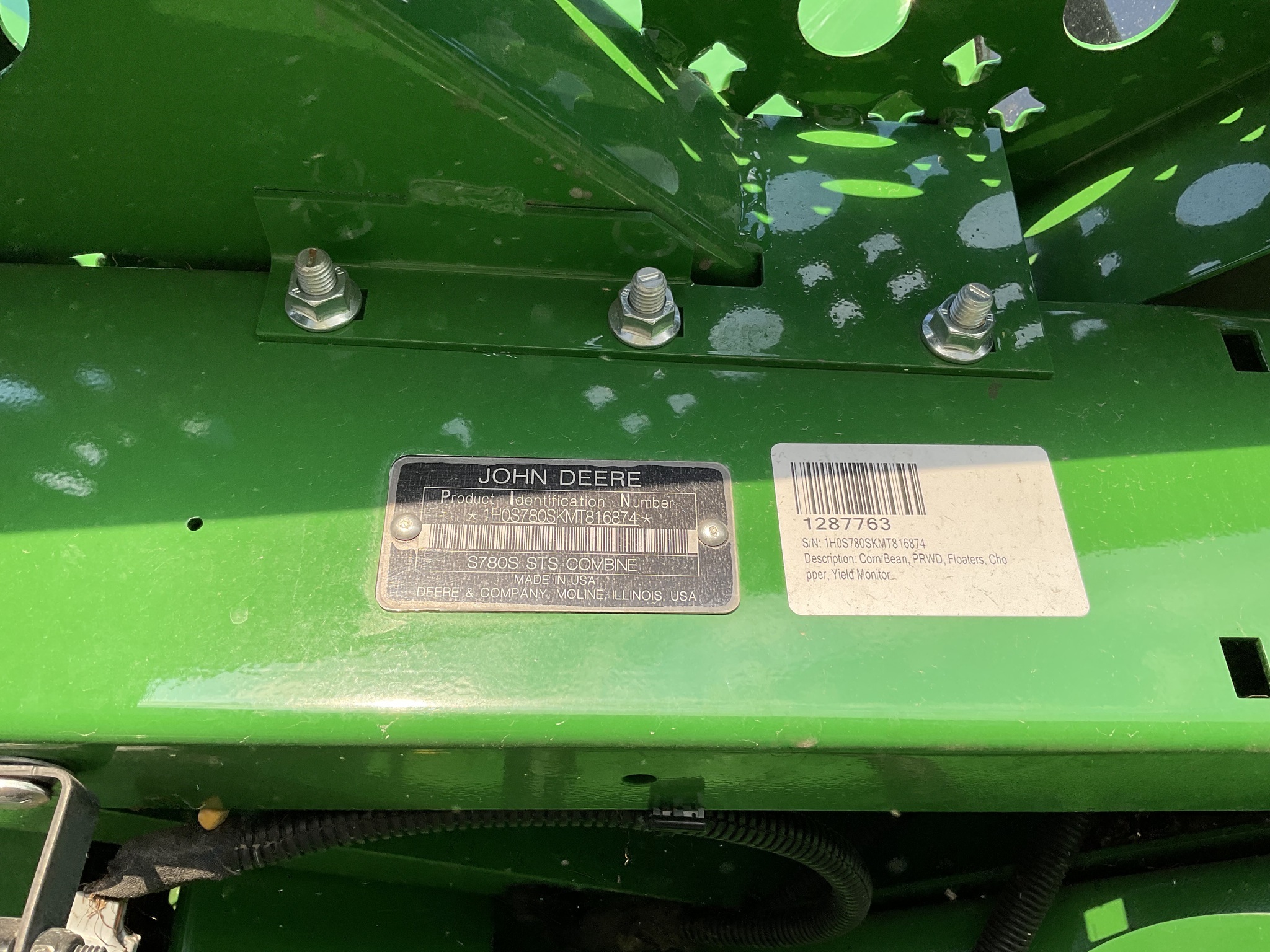 2021 John Deere S780 Combine