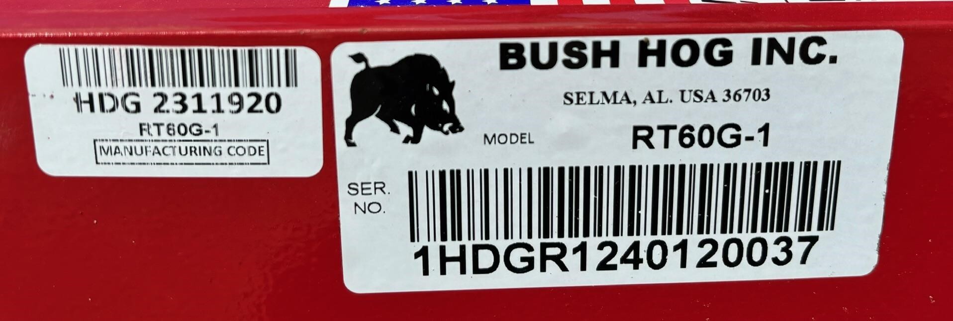 2024 Bush Hog RT60G Lawn Mower