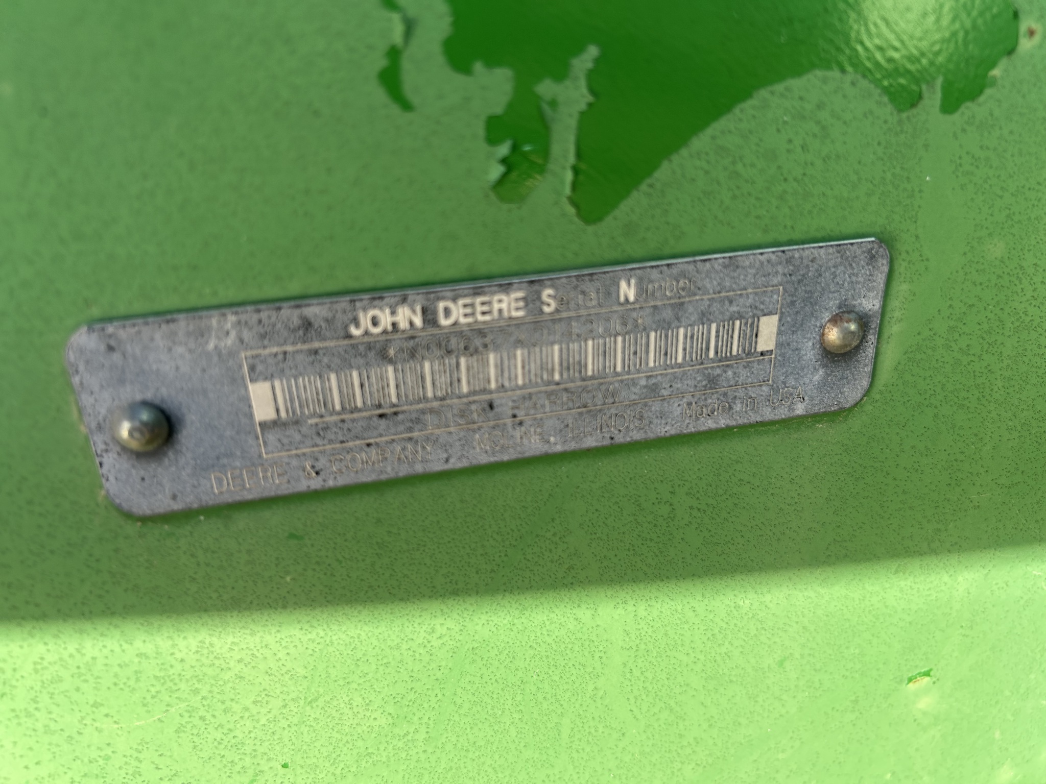 2008 John Deere 637 Disk