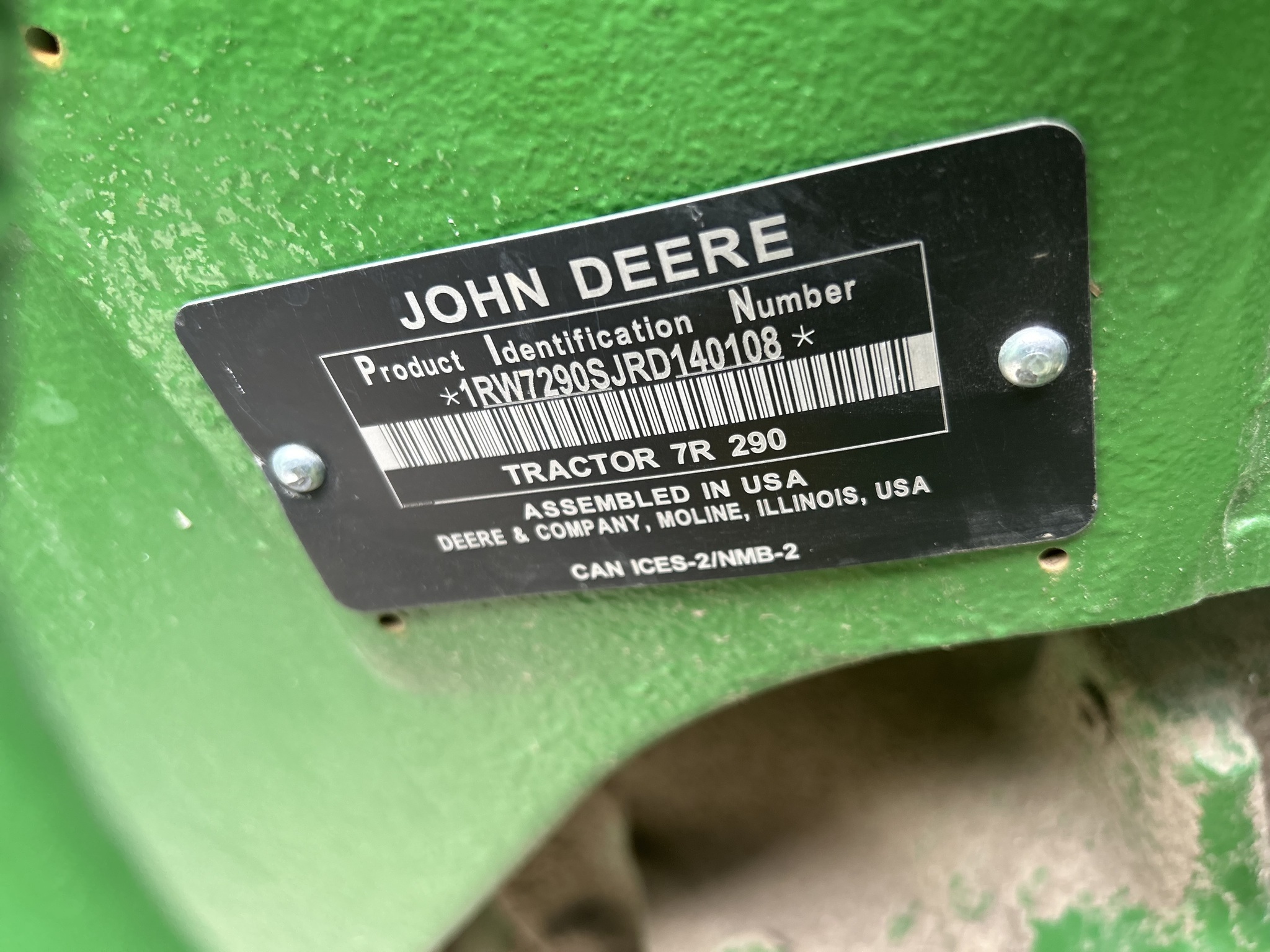 2025 John Deere 7R 290 Tractor