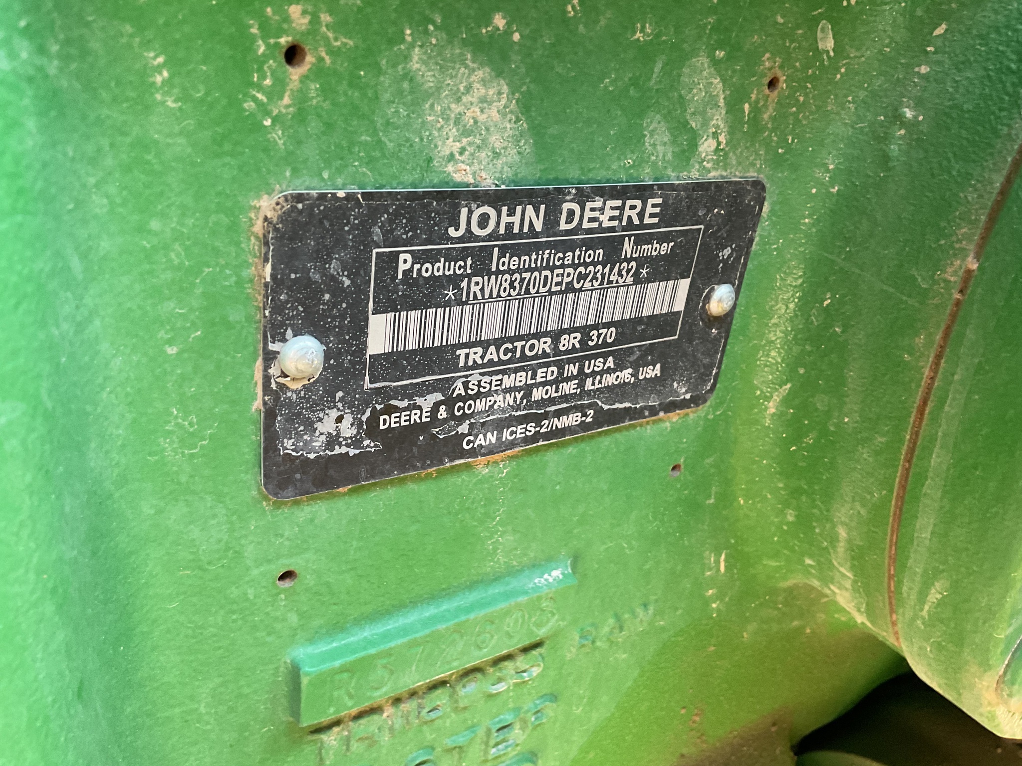2023 John Deere 8R 370 Tractor