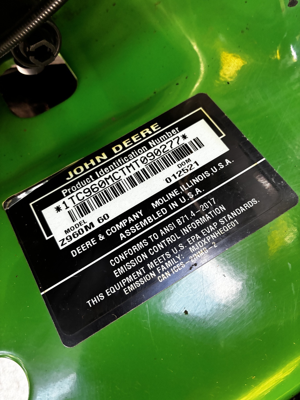 2021 John Deere Z960M Lawn Mower