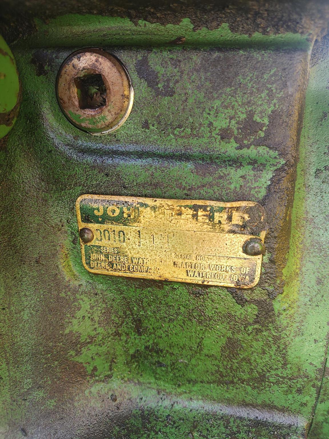 1961 John Deere 3010 Tractor