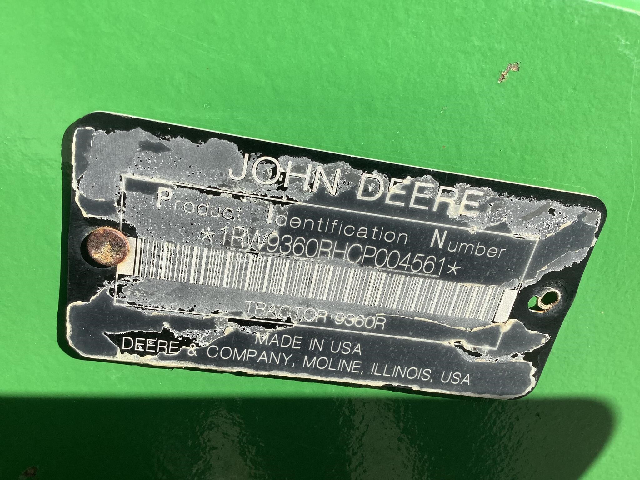 2012 John Deere 9360R Tractor